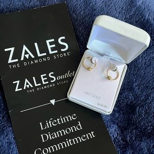 Zales 14k pure gold hoops